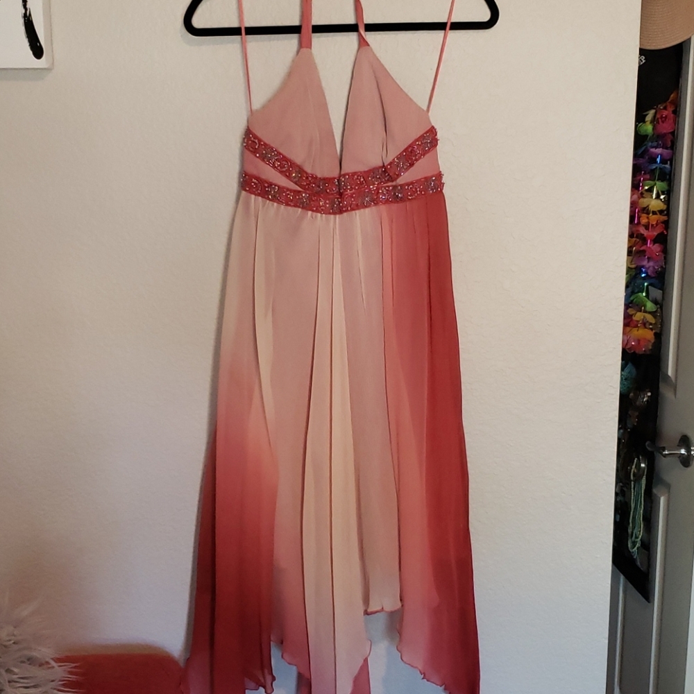Silk asymmetrical dress